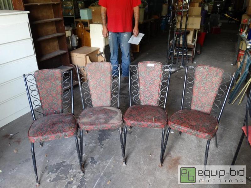 lot 1261 image: Lot of 4-Vintage dinning room chairs Need som...