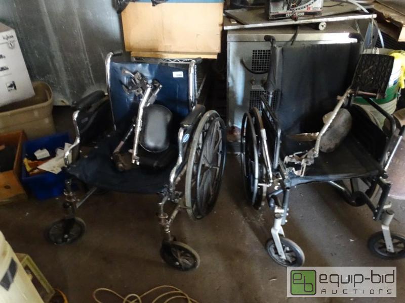 lot 1286 image: Lot of 2 wheel chairs....