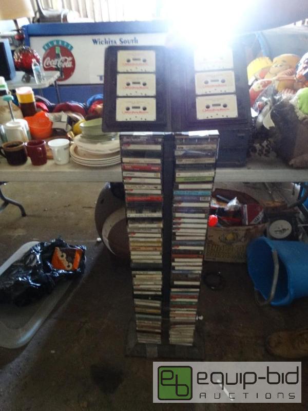 lot 1303 image: Cassette tapes and stand....