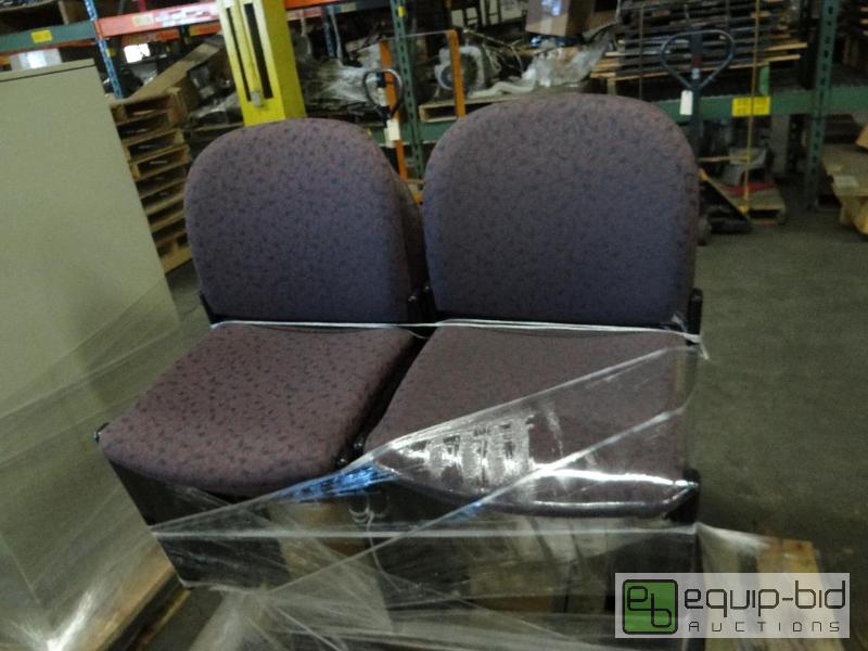 lot 348 image: Lot Of (16) Black Metal Frame Stackable Chairs