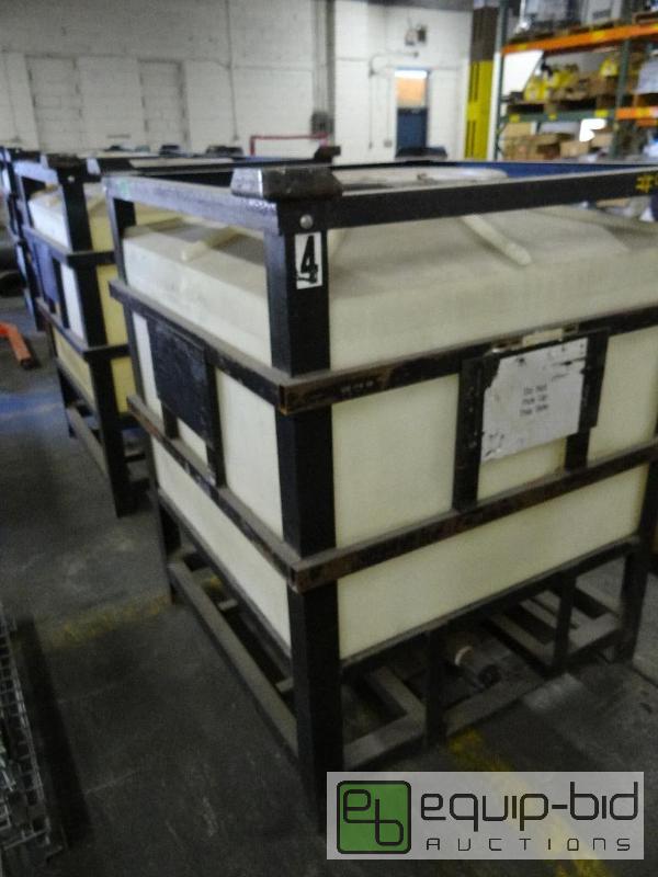 lot 383D image: Large National Starch And Chemical Company Stackable Storage Container With Botton Outlet Valve