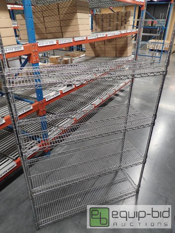 lot 1543 image: 4 Tier Metal Wire Storage Rack