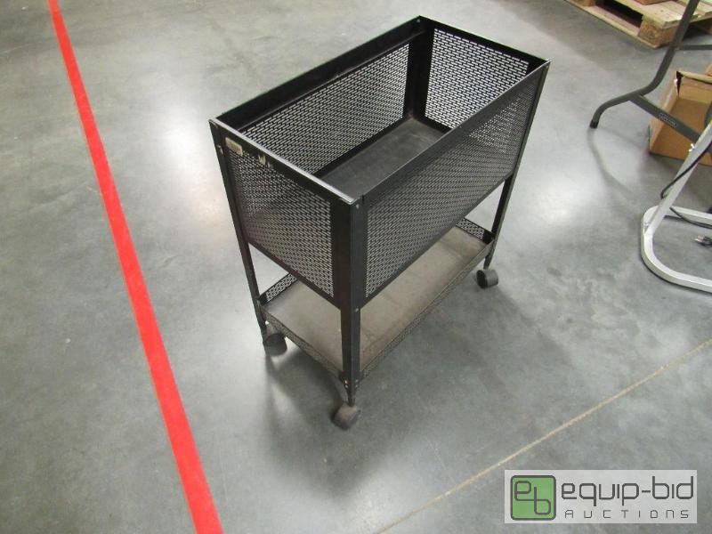 lot 2561 image: Metal Verdiflex Rolling File Basket on Casters