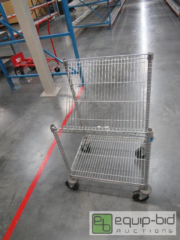 lot 2583 image: 2 Tier Metal Wire Storage Equipment Rack