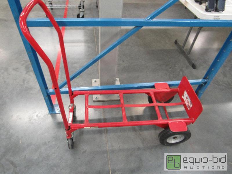 lot 2593 image: Red 2 Wheel Equipment Moving Dolly