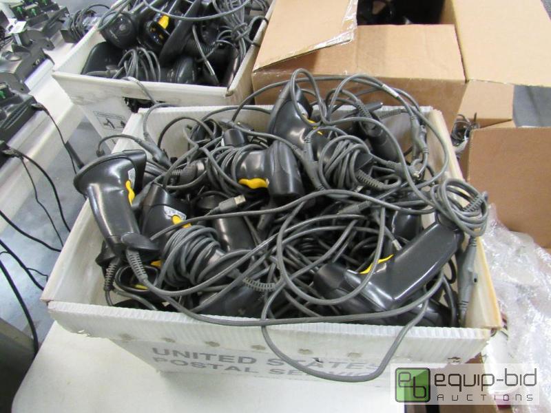 lot 2642 image: Tote Of Symbol Corded Scanners