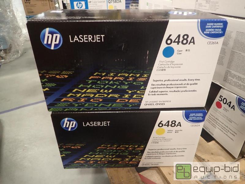 lot 585 image: (2) Color HP Laserjet Cartridges