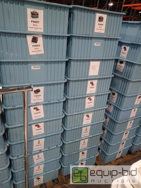 lot 896 image: Large Pallet of (40) Blue Plastic Totes