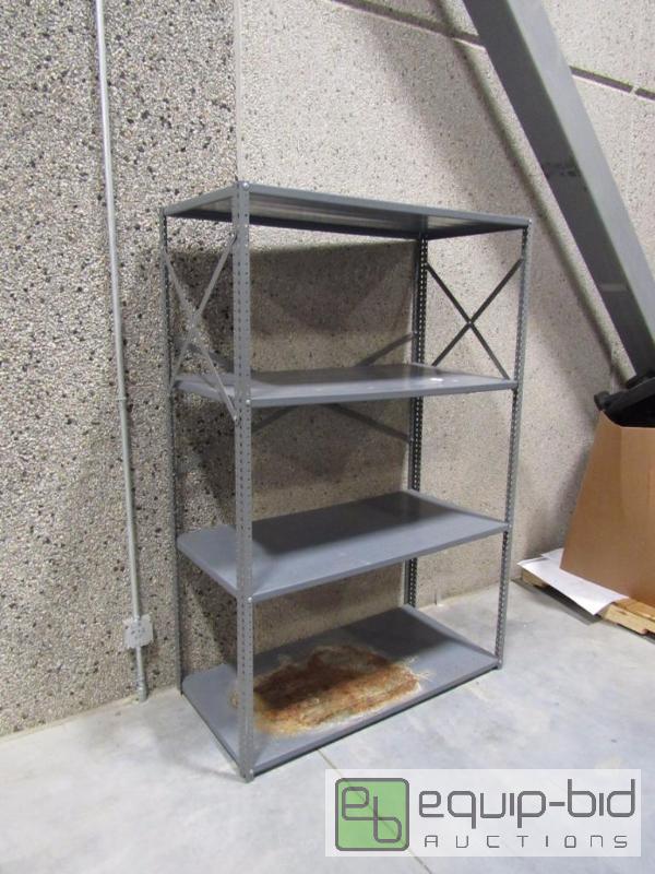 lot 911 image: 4 Tier Grey Metal Shelf