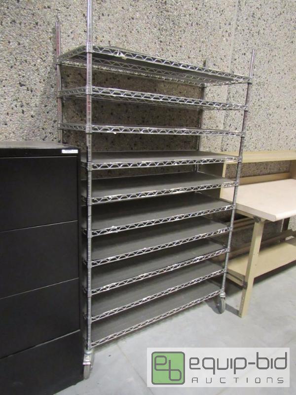lot 928 image: 10 Tier Wire Metro Style Shelf