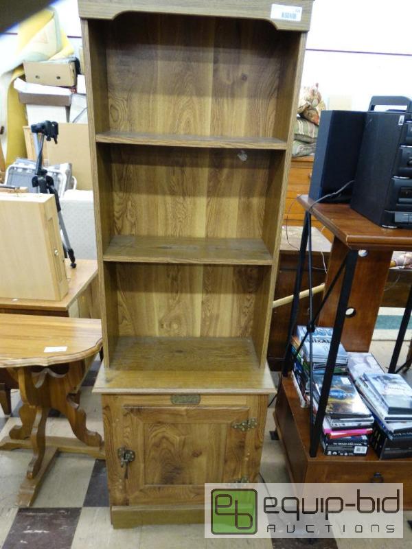 lot 526 image: White Clad vintage look shelf hutch with unde...