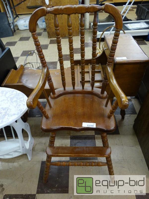 lot 541 image: Wooden high chair....