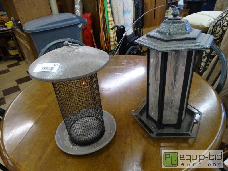 lot 547 image: 2 hanging bird feeders....