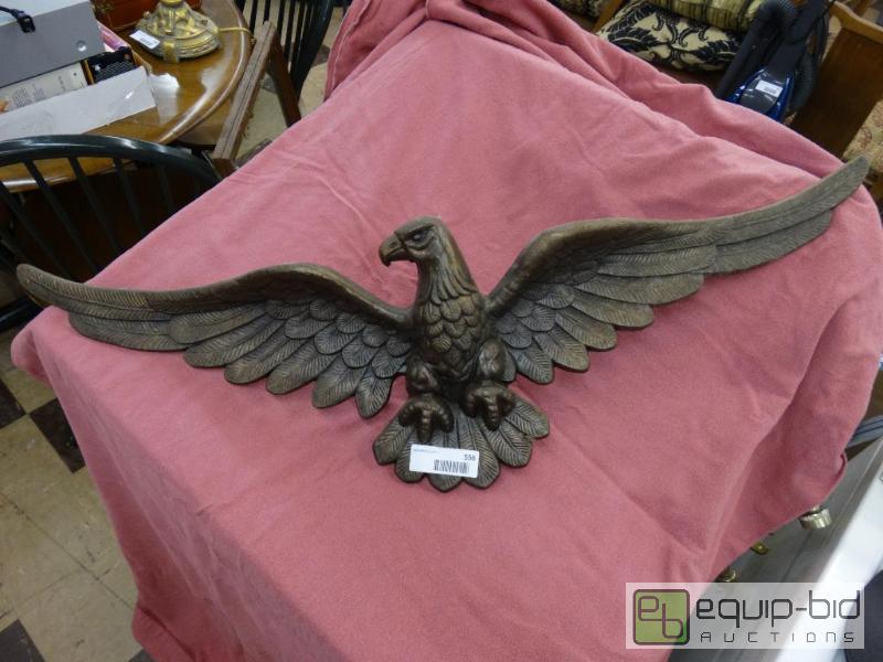 lot 556 image: Large iron Eagle wall plaque....
