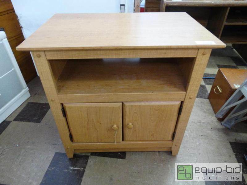 lot 598 image: Microwave or media cart with under storage....