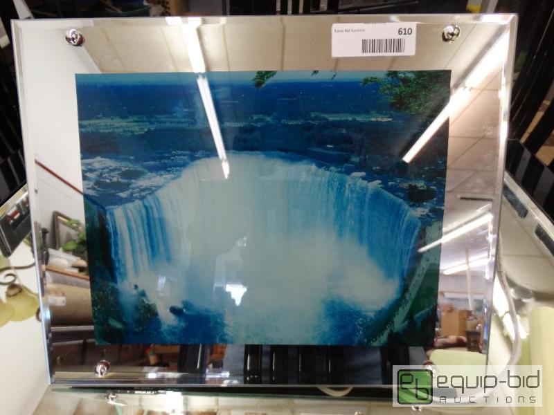 lot 610 image: Art in motion- Illuminated waterfall landscap...