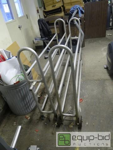 lot 365 image: (2)Aluminum Basket Ball Racks