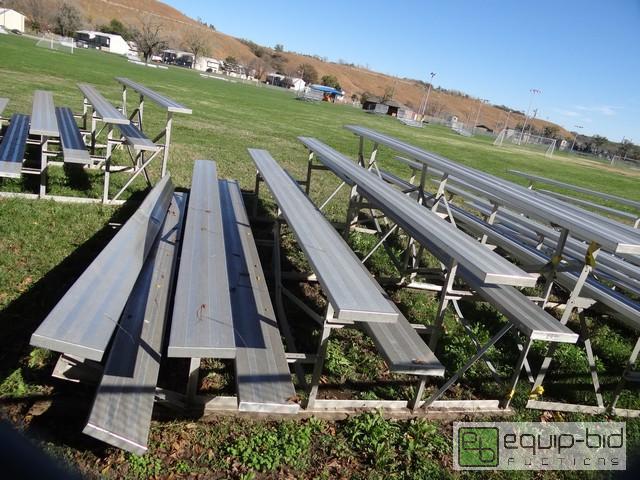 lot 479 image: 15 All Aluminum Stadiums Unlimited 5 Tier Bleacher Set