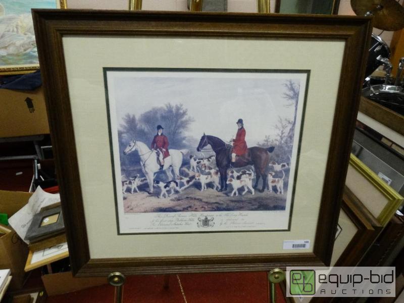 lot 599 image: Framed print of Thomas Hills, Huntsman to the...