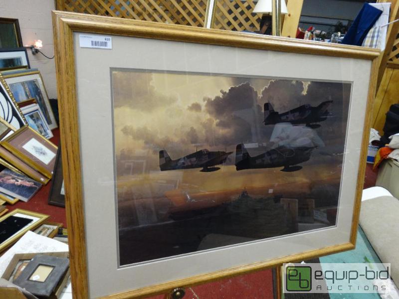 lot 610 image: Large framed print by William S Phillips.  Ti...