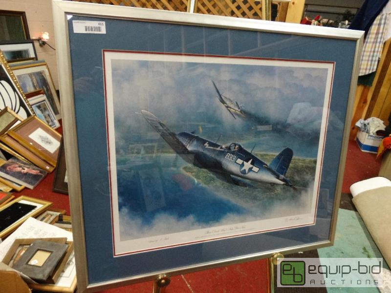 lot 611 image: Large framed print by William S Phillips.  Ti...