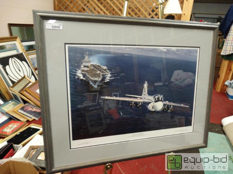 lot 615 image: Large framed print by William S Phillips.  Ti...