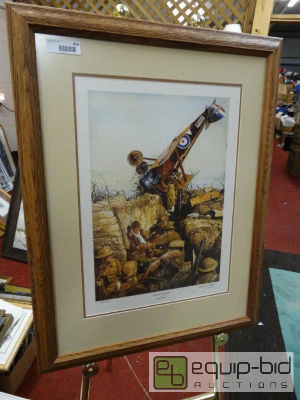 lot 616 image: Large framed print by James Dietz.  Titled &q...