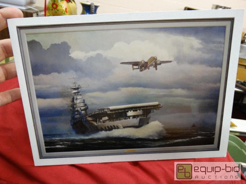 lot 621 image: Small 11 x 7 Aircraft &amp aircraft carrier....