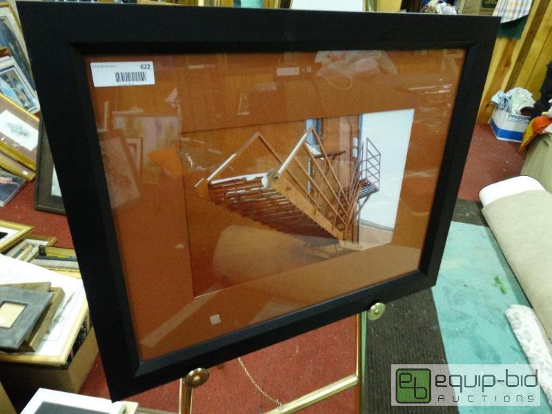 lot 622 image: Framed photo of building architecture- escape...
