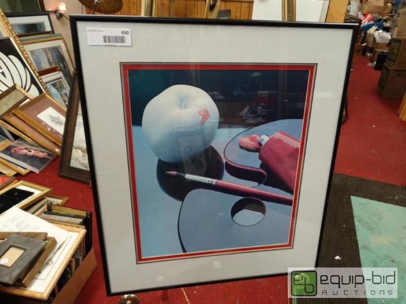 lot 630 image: Framed art print.  19 x 22....