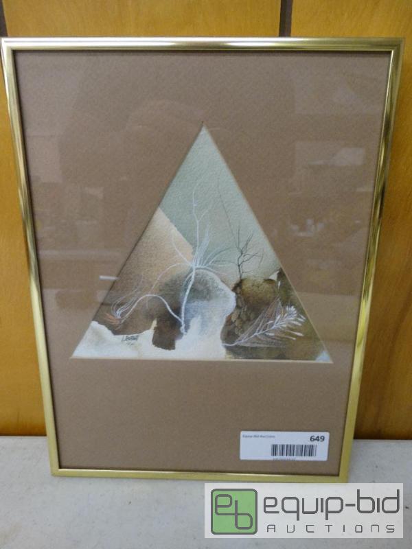lot 649 image: Frame Print&nbsp  Water Color Uniquely Matte...