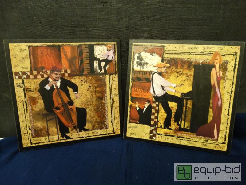 lot 665 image: Frame Print&nbsp  Lot Of 2 Jazz Art Prints O...