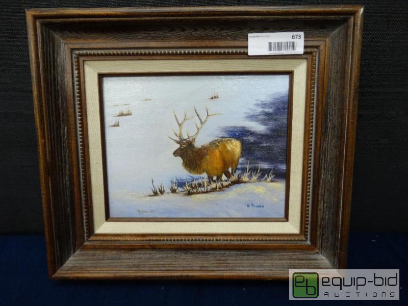 lot 673 image: Frame Print&nbsp  Original Oil On Canvas Of ...