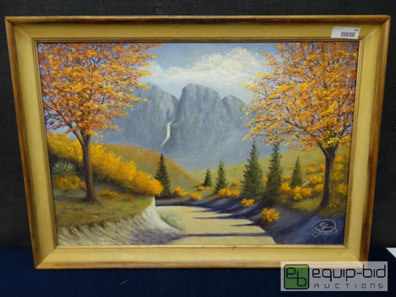lot 674 image: Frame Print By E. L. Wikoff.&nbsp  Fall Land...