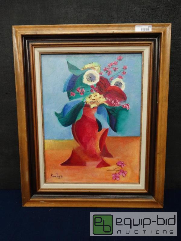 lot 679 image: Frame Print&nbsp  Original Oil On Canvas - A...