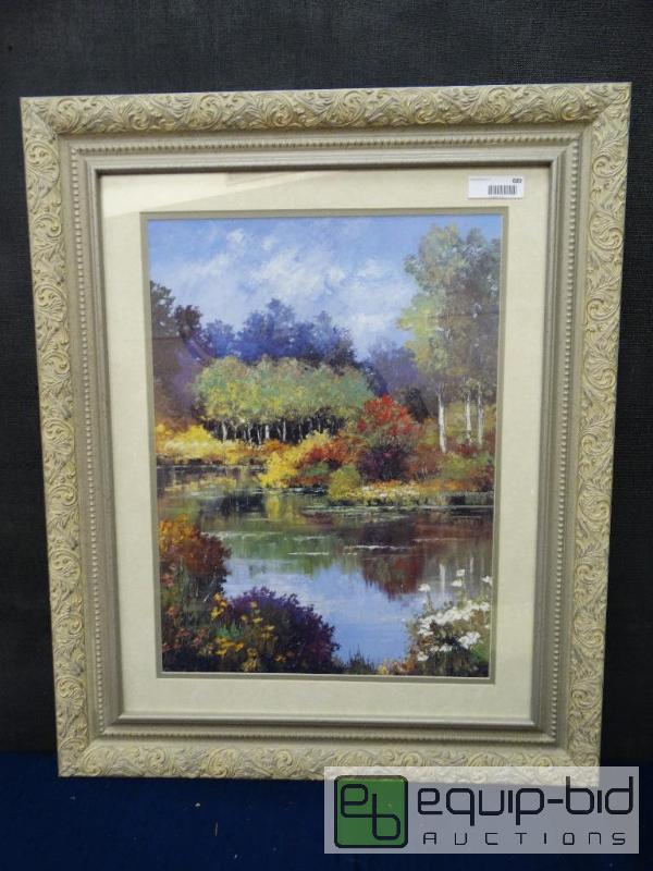 lot 689 image: Frame Print&nbsp  Double Matted Outdoor Same...