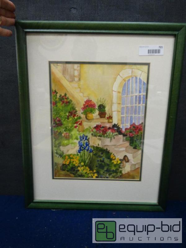lot 721 image: Frame Print&nbsp   Italian Garden  Water c...