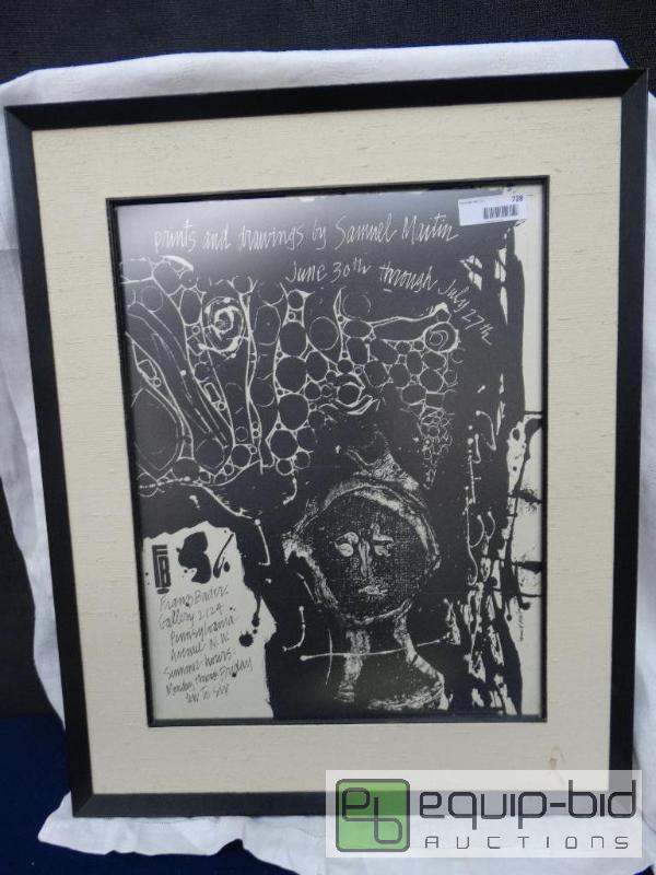 lot 728 image: Frame Print&nbsp  Samuel Martin 1966 _ Print...