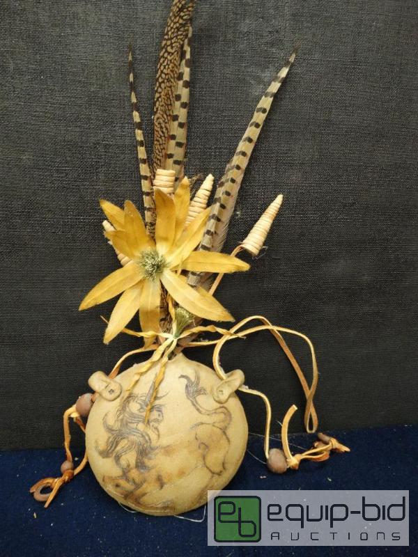 lot 733 image: Vase&nbsp  Hanging Pottery Vase W Unicorn O...