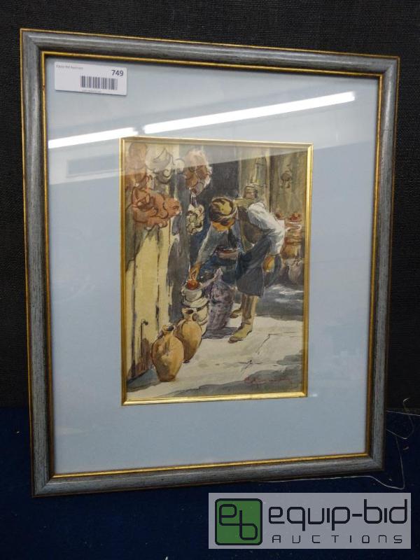 lot 749 image: Frame Print&nbsp  Framed Water Color Print&n...