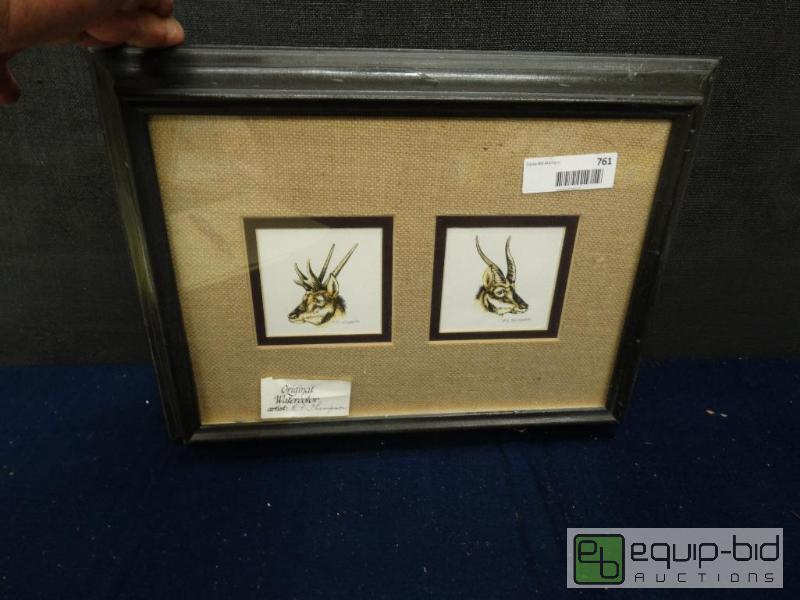 lot 761 image: Frame Print By R. Thompson  Framed Original w...