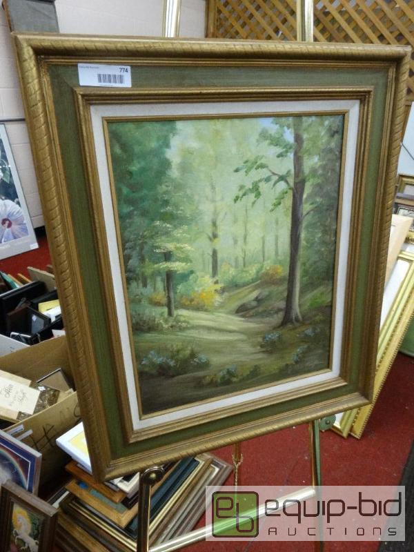 lot 774 image: Frame Print&nbsp  Framed Original Oil On Can...