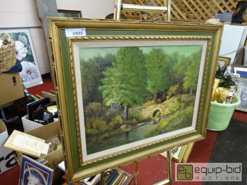 lot 776 image: Frame Print&nbsp  Framed Original Oil On Boa...