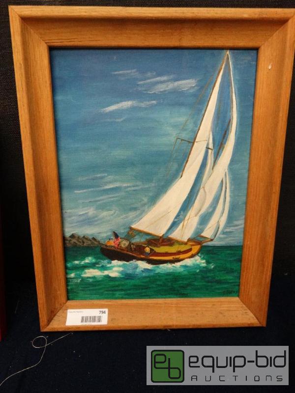 lot 794 image: Frame Print By J Petry&nbsp  Framed oil On B...