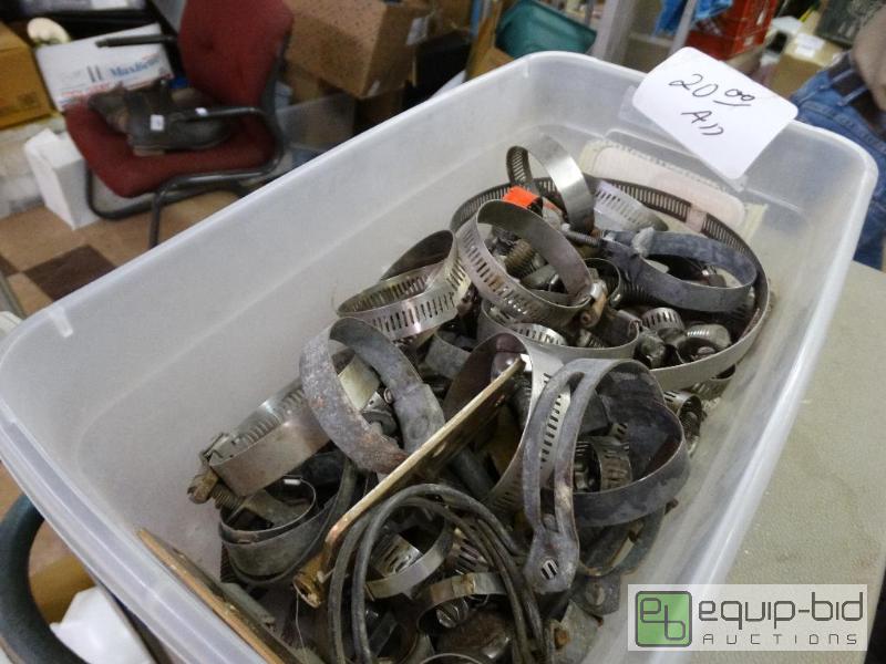 lot 1031 image: Lot Of Blots, Hose Clamps &amp Misc. Hardwar...