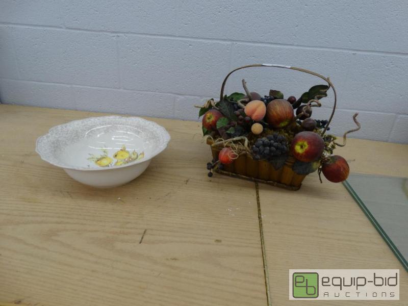 lot 826 image: Fake Fruit Basket And Apple Bowl....