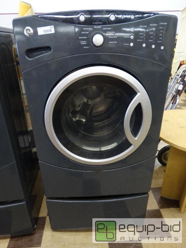 lot 846 image: GE Front Load Electric Washer - Slate Gray W...