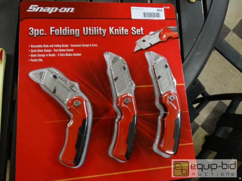 lot 855 image: Snap On 3pc Folding Utility Knife set New In ...