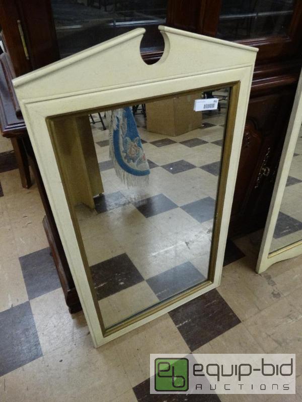 lot 862 image: Wood Frame Wall Mirror....