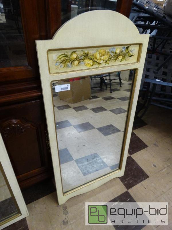 lot 863 image: Wood Frame Wall Mirror....